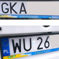 RAMKI NA REJESTRACJĘ - 50 sztuk